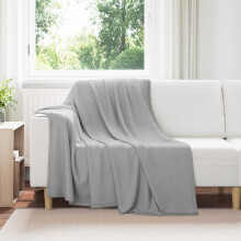 Berkfield Throw Blanket Grey 200 x 150 cm Fleece