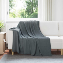 Berkfield Throw Blanket Dark Grey 200 x 150 cm Fleece