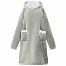 Berkfield Blanket Hoodie Grey L Fleece and Flannel