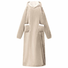 Berkfield Blanket Hoodie Beige M Fleece and Flannel