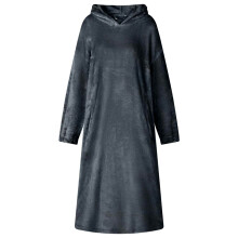 Berkfield Blanket Hoodie Navy Blue L Flannel