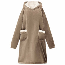 Berkfield Blanket Hoodie Camel L Fleece and Flannel