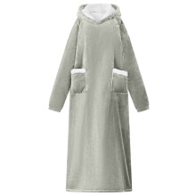 Berkfield Blanket Hoodie Grey M Fleece and Flannel