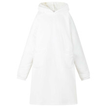 Berkfield Blanket Hoodie White M Fleece and Flannel