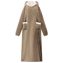 Berkfield Blanket Hoodie Camel M Fleece and Flannel