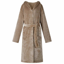 Berkfield Bathrobe Hoodie Camel XXXL Flannel