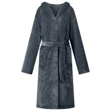 Berkfield Bathrobe Hoodie Navy Blue XXL Flannel