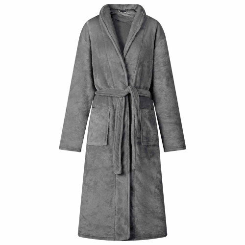 Berkfield Bathrobe without Hood Dark Grey M Flannel