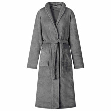 Berkfield Bathrobe without Hood Dark Grey XL Flannel