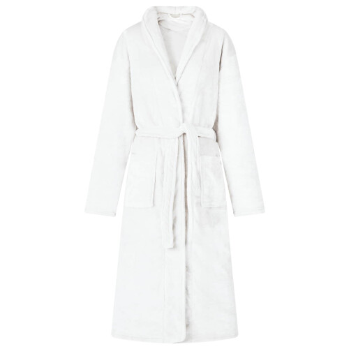 Berkfield Bathrobe without Hood White L Flannel