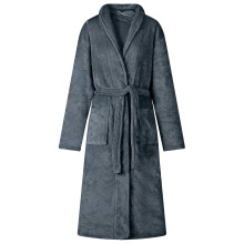 Berkfield Bathrobe without Hood Navy Blue XL Flannel