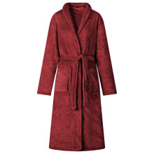 Berkfield Bathrobe without Hood Bordeaux Red L Flannel