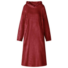 Berkfield Blanket Hoodie Bordeaux Red S Flannel