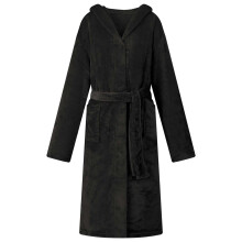 Berkfield Bathrobe Hoodie Black XXXL Flannel