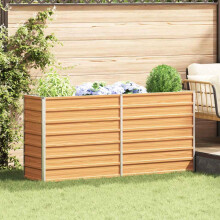 Berkfield Garden Raised Bed Light Brown 160 x 40 x 77 cm Galvanised Steel