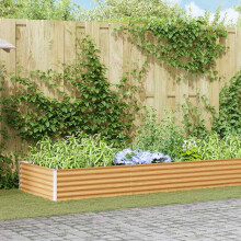 Berkfield Garden Raised Bed 485 x 100 x 36 cm Galvanised Steel