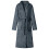 Berkfield Bathrobe without Hood Navy Blue M Flannel 1