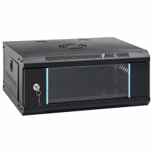 Berkfield Network Cabinet with Storage Black 53 x 45 x 21 cm Steel