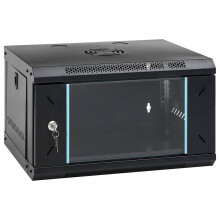 Berkfield Network Cabinet with Storage Black 53 x 45 x 30 cm Steel