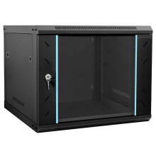 Berkfield Network Cabinet with Storage Black 60 x 60 x 50 cm Steel