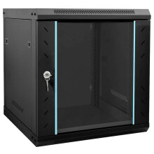 Berkfield Network Cabinet with Storage Black 53 x 60 x 60 cm Steel