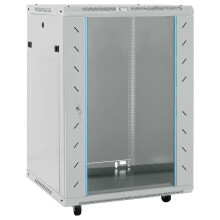 Berkfield Network Cabinet with Storage Grey 60 x 60 x 80 cm Steel
