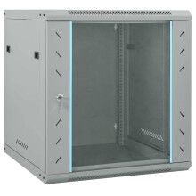 Berkfield Network Cabinet with Storage Grey 60 x 45 x 65 cm Steel