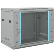 Berkfield Network Cabinet with Storage Grey 60 x 45 x 50 cm Steel