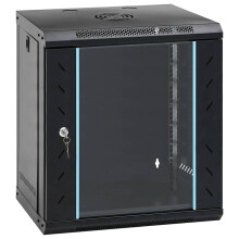 Berkfield Network Cabinet with Storage Black 53 x 45 x 60 cm Steel