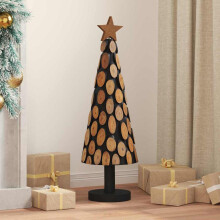 Berkfield Christmas Tree with Stand Brown 90 cm Solid teak wood