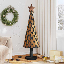Berkfield Christmas Tree with Stand Brown 149 cm Solid teak wood