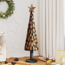 Berkfield Christmas Tree with Stand Brown 120 cm Solid teak wood