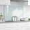 Berkfield Kitchen Backsplash Milk 100 x 60 cm Tempered Glass 1