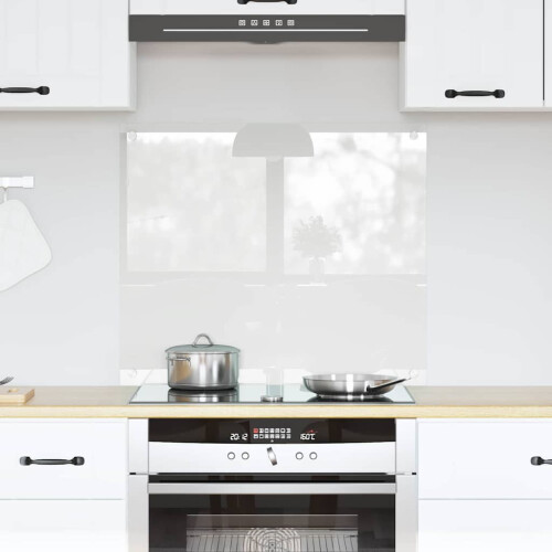 Berkfield Kitchen Backsplash Transparent 70 x 60 cm Tempered Glass