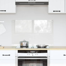 Berkfield Kitchen Backsplash Transparent 80 x 50 cm Tempered Glass
