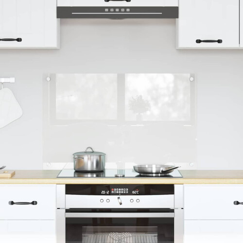 Berkfield Kitchen Backsplash Transparent 80 x 50 cm Tempered Glass