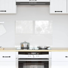 Berkfield Kitchen Backsplash Transparent 70 x 50 cm Tempered Glass