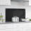 Berkfield Kitchen Backsplash Black 90 x 50 cm Tempered Glass 1