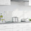 Berkfield Kitchen Backsplash Transparent 100 x 40 cm Tempered Glass 1