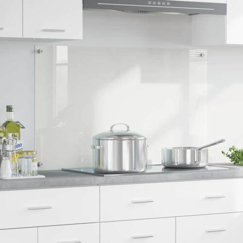 Berkfield Kitchen Backsplash Transparent 100 x 60 cm Tempered Glass