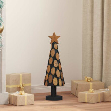 Berkfield Christmas Tree with Stand Brown 61 cm Solid teak wood