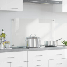 Berkfield Kitchen Backsplash Transparent 90 x 50 cm Tempered Glass