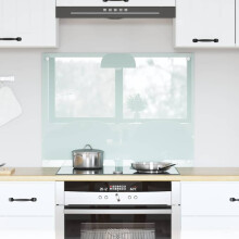 Berkfield Kitchen Backsplash Milk 80 x 60 cm Tempered Glass