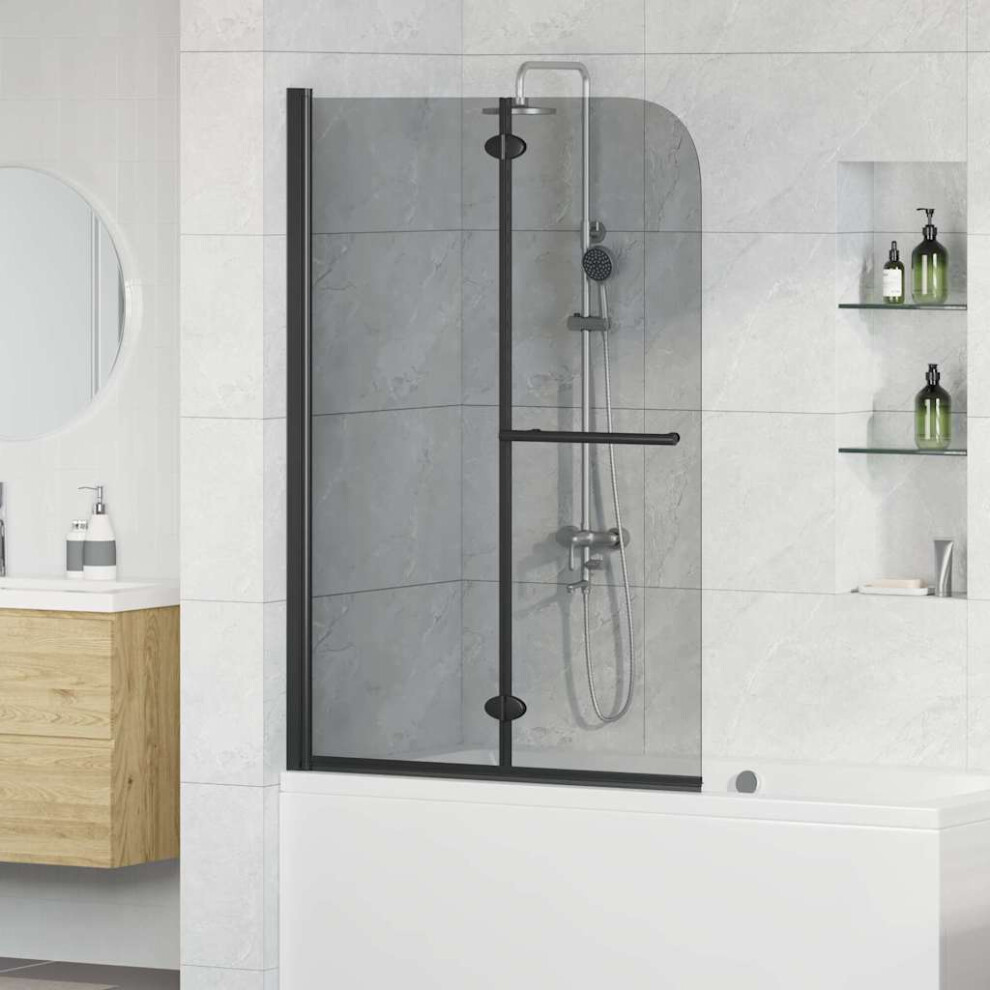 Berkfield Shower Enclosure Black 120 X 140 Cm Esg Glass And Aluminium 3587455564846