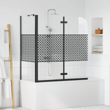 Berkfield Bath Enclosure Geometric Manual Black 120 x 67 x 129 cm