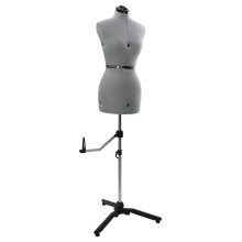 Berkfield Adjustable Dress Form Female Height Adjustable Grey S Velvet