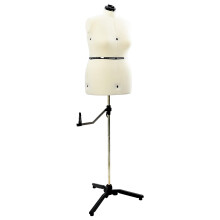 Berkfield Adjustable Dress Form Female Height Adjustable Cream L Velvet