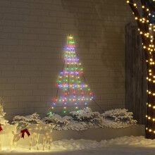 Berkfield LED Christmas Tree with Ground Spikes Multicolour 182 cm Metal