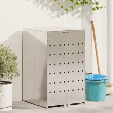 Berkfield Wheelie Bin Storage with Gas Lift-up Lid for 240L Bin Silver