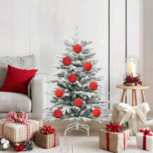 Berkfield Christmas Bauble Set XL 15 pcs Red Plastic
